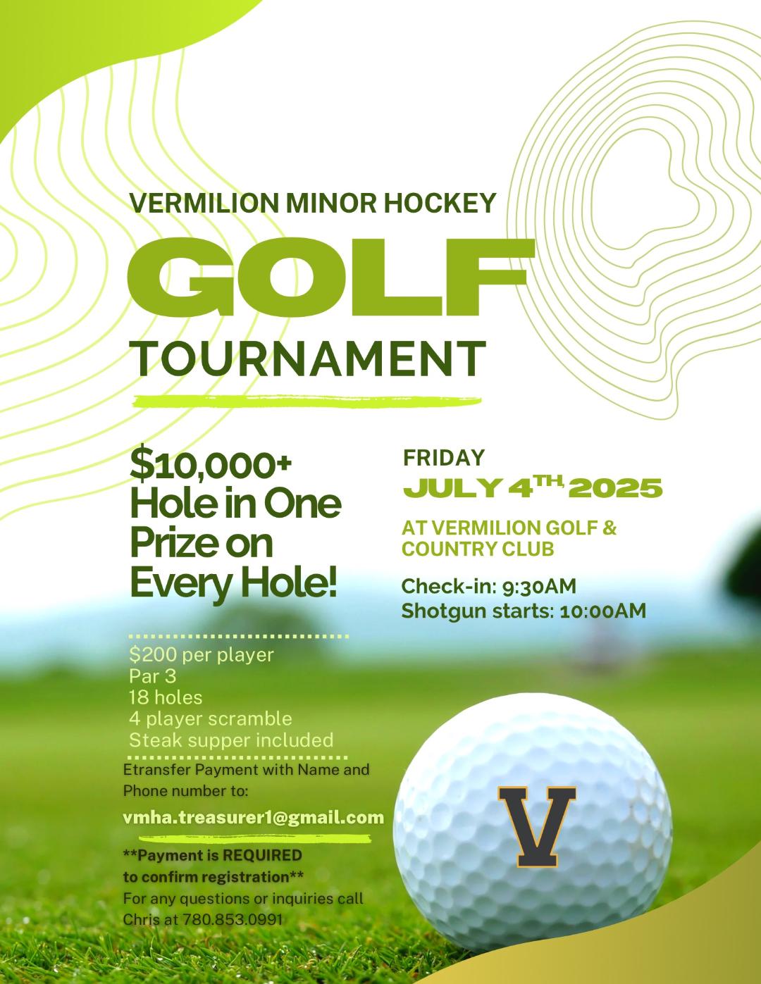 Vermilion Minor Hockey Golf Tournament